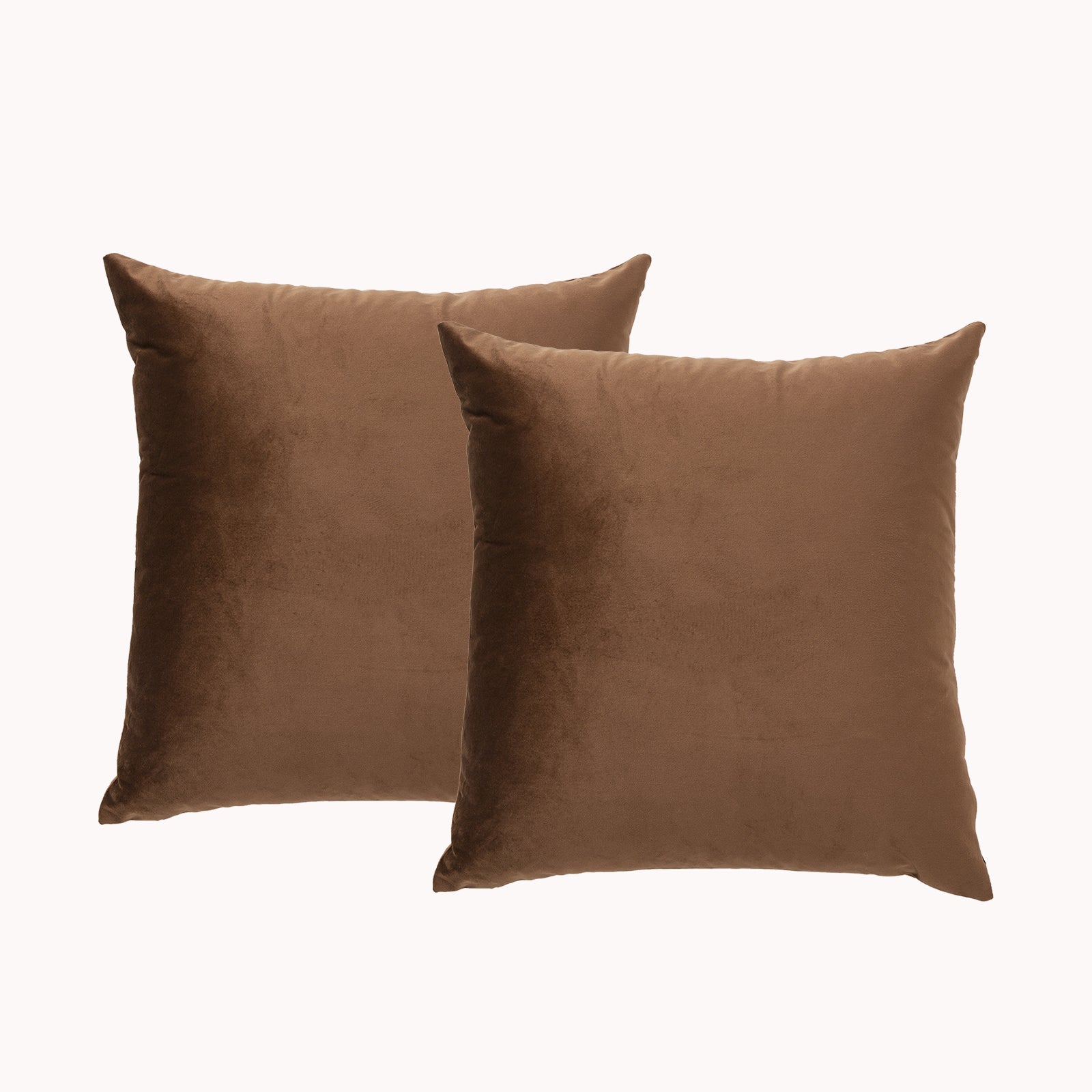 NNEDSZ Toffee Twin Pack Poly Velvet Printed Cushion by Renee Taylor - Your Home
