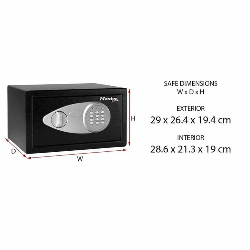 Safety - deposit box Master Lock X041ML Black Black/Grey Steel 11,7 x 7,9 x 5 cm - Your Home