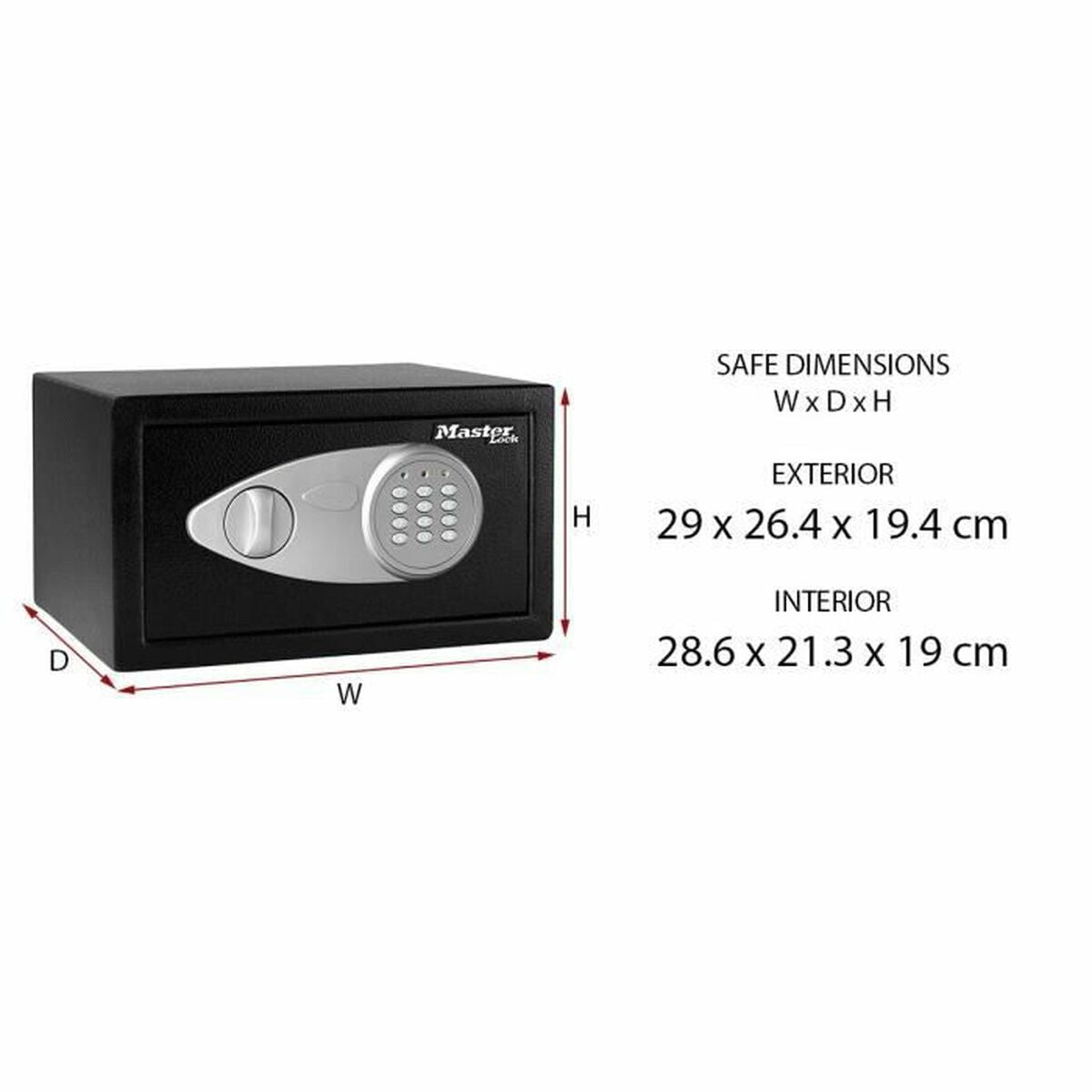 Safety - deposit box Master Lock X041ML Black Black/Grey Steel 11,7 x 7,9 x 5 cm - Your Home