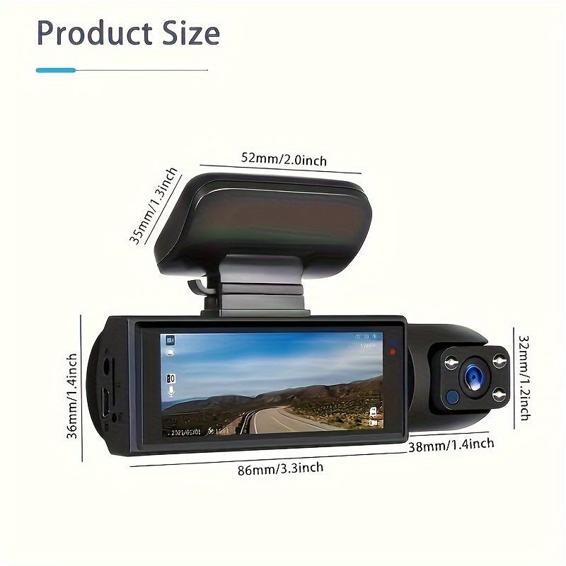 1080P Dual - Lens Car Dash Cam with Night Vision - Your Home