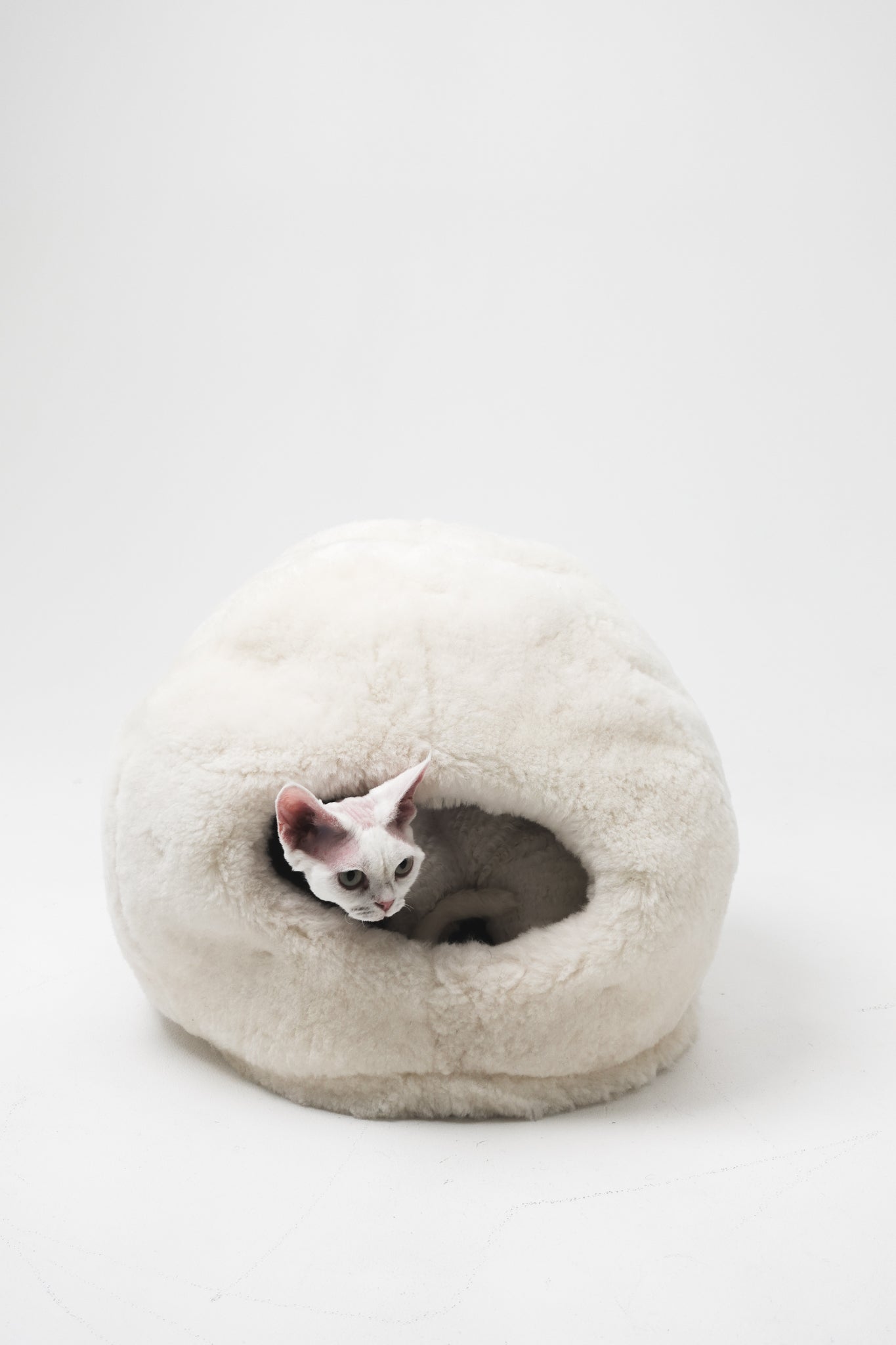 Nest Natural Sheepskin Pet Bed - White - Your Home
