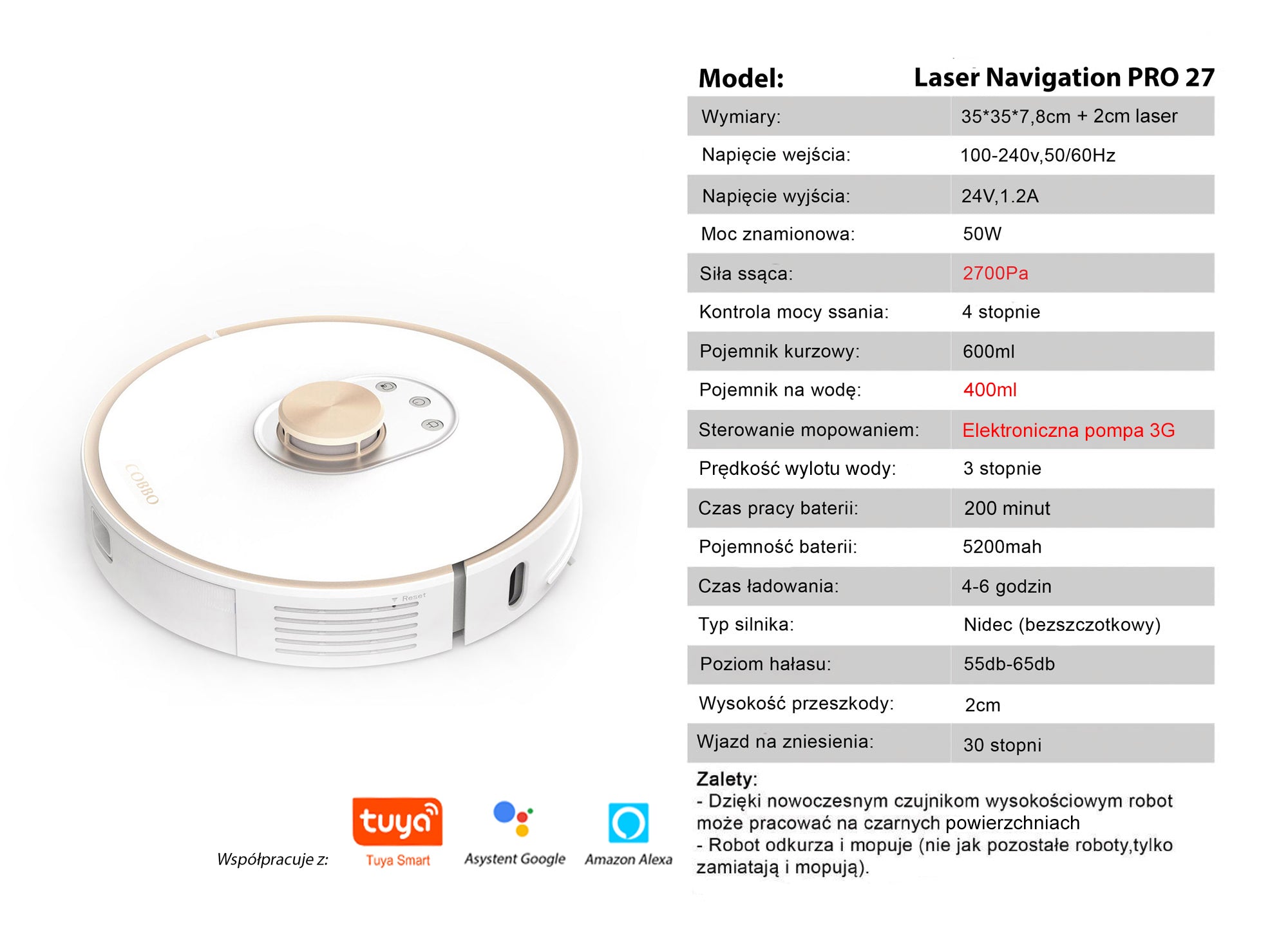 COBBO PRO27 Robot Mop and Vacuum - Your Home